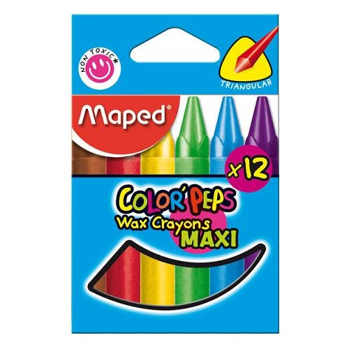 Crayones Escolares Colorpeps Maxi 12 Colores Maped