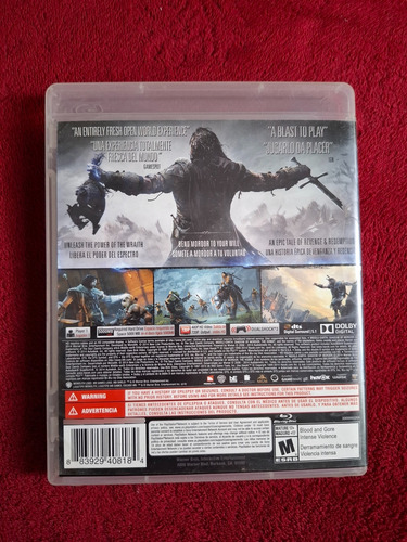 Middle-earth: Shadow Of Mordor (sony Ps3, 2014) (Usado)