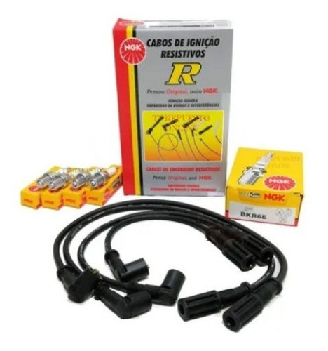 Kit Cables + Bujias Ngk Fiat  Uno - Fiorino  Fire 1.3 8 Val