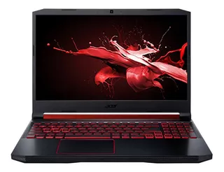 Laptop gamer Acer Aspire Nitro 5 AN515-54 obsidian black 15.6", Intel Core i7 9750H 16GB de RAM 256GB SSD, NVIDIA GeForce RTX 2060 144 Hz 1920x1080px Windows 10 Home