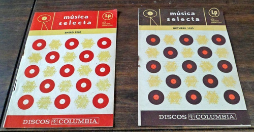2 Catalogos De Discos Vinilo Columbia 1959 1960