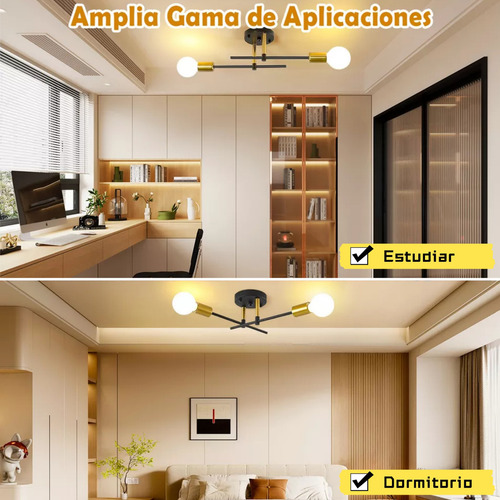 Sonheo® Lámparas De Techo Decorativas Colgantes Modernas Lámparas Para Baño Sala Comedor Interiores Lámparas Para Pared Vintage Incluye 2 bombillas con 3 modos de luz ajustables:Cálida,Blanca,Neutra