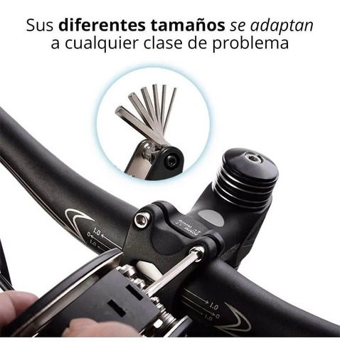 Imagen 3 de 10 de Multiherramienta 16 En 1 Reparación Bicicleta Mtb Montañera