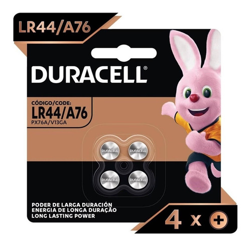 Pilha Duracell Moeda A76 Lr44  C/ 8 Unidades Original