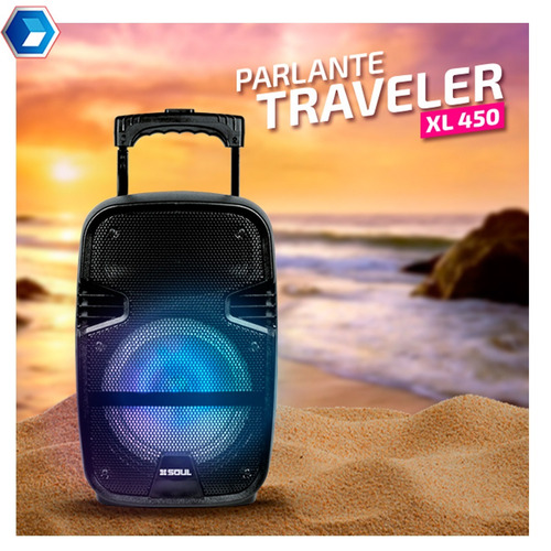 Parlante Bluetooth Portatil Microfono Mp3 Lector Mem Karaoke