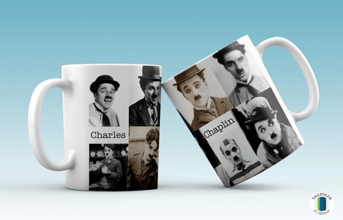 Imagen 1 de 2 de Charles Chaplin Taza Cerámica Importada. Mug Design