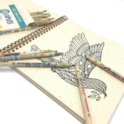 Imagen 2 de 10 de Eco Kit Libro Y Lápices Para Colorear - Fundación Garrahan