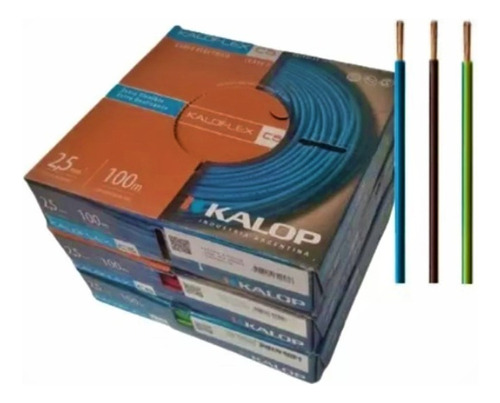 Pack 3 Rollos Cable Unipolar 2,5 Mm Kalop Cat5 X 100 Mts.