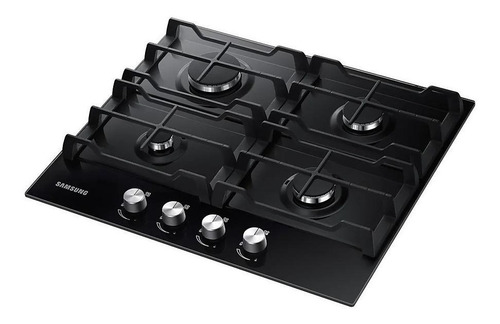 Anafe A Gas Samsung 4 Hornallas Vidrio Templado Negro Color Black