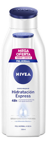  Crema Corporal Nivea Hidratación Express X 400 Ml + 250 Ml