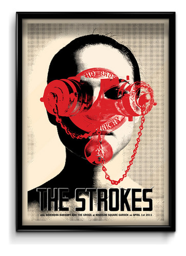 Cuadro The Strokes Poster Show 30x40 (marco+lámina+vidrio)