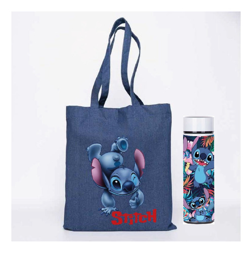  Tote Bag Stitch Con Termo Smart 450 Ml Lilo And Stitch 