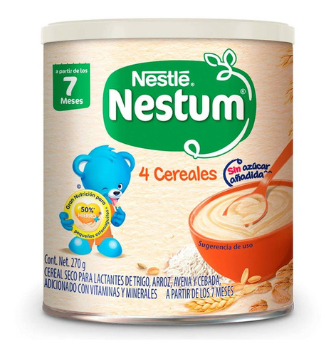 Cereal Infantil Nestum Etapa 2 4 Cereales Lata 270g