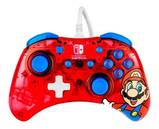 Control Alámbrico Pdp Rock Candy Mario Nintendo Switch Color Rojo