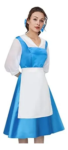 Disfraz De Bella Para Adultos, Disfraz De Sirvienta, Vestido
