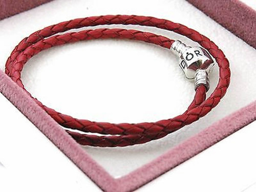  Pulsera Pandora Cuero Y Plata S925  Doble Varias Medidas 