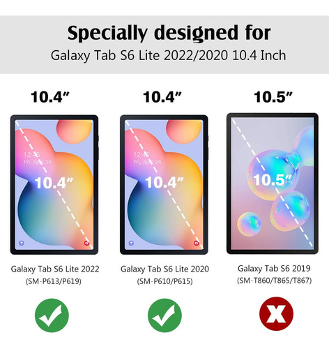 Funda Case Para Galaxy Tab S6 Lite P613 P619 Con Portalápiz