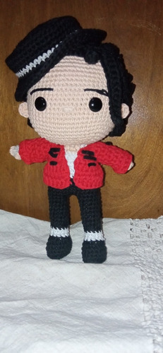 Muñeco Michael Jackson Estilo Funko Tejido A Crochet