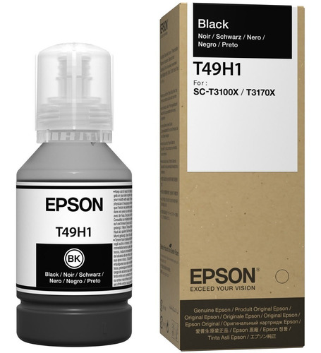 Botella De Tinta Negra Epson T49h1 (140 Ml)