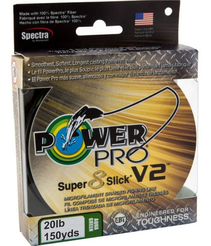 Multifilamento Power Pro 20lb 150yds Super 8 Slick V2