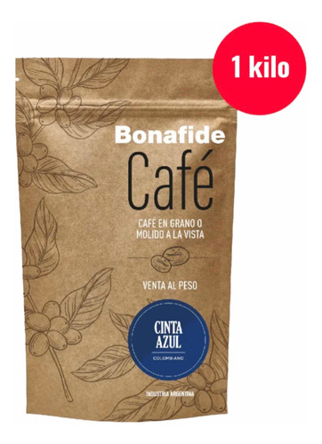 Bonafide Café  Cinta Azul Pack X1 Kilo Torrado