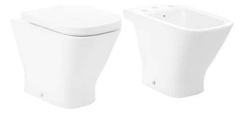 Combo Roca The Gap Baño Inodoro Corto + Asiento + Bidet 3 Ag