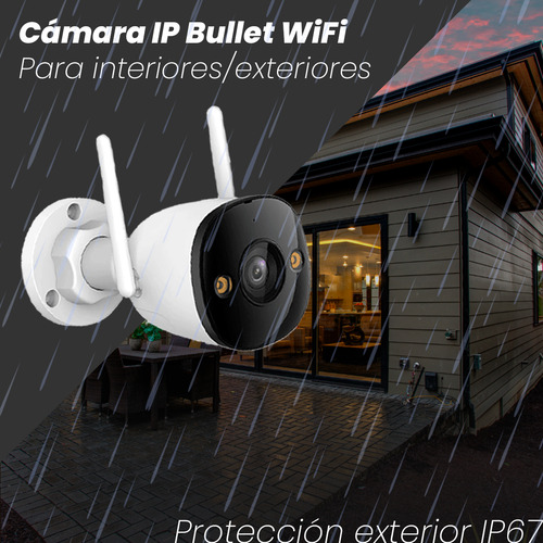 Imou Cámara De Seguridad Ip Ipc-k3dn-3h0wf-p-128 + Microsd 128gb Bullet Wifi 3mp Micrófono Integrado Fullcolor Detección De Humanos Ir 30m Cctv Protección Ip67 Notificaciones 3h0wf Modo Privacidad