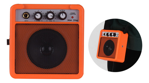 Mini Amplificador De Guitarra De 5 W Con Altavoz De 3,5 Mm Y