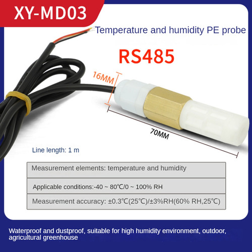 Transmissor De Temperatura E Umidade Dc5-28v Rs485 Modbus Xy