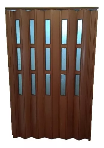 Puerta Plegable De Pvc Color Marron 0,80x2,10 — Prodeco