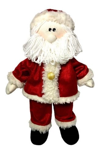 Imagem 1 de 4 de Boneco Artesanal Papai Noel 40cm Enfeite Decoração De Natal