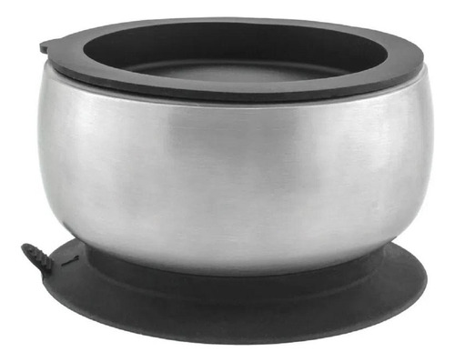 Tigela Inox Com Ventosa E Tampa Preto (+4m) - Avanchy