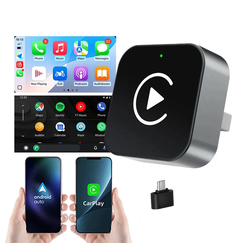 Adaptador Inalámbrico CarPlay y Android Auto para Vehículos con Pantalla Táctil