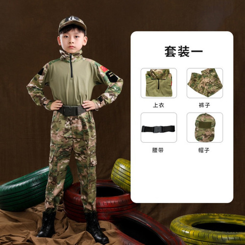 Uniforme De Camuflaje De Entrenamiento Militar Para Niños 20