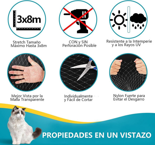Red De Nailon Para Balcón Para Mascotas, Red De Seguridad
