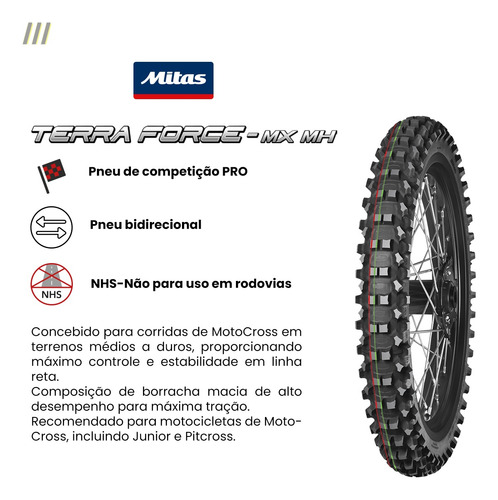Pneu Dianteiro Mitas 90/90-21 Terraforce-mx Mh