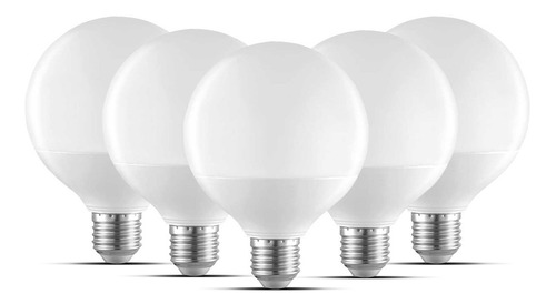 Lampara Led Globo E27 12w Hogar Pack X5 Fria Calida