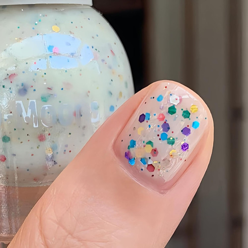 Esmalte De Uñas De Confeti, Bonito Esmalte De Uñas A Base De