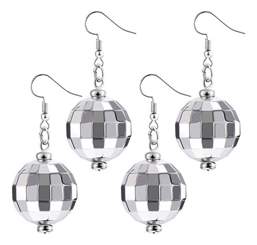 Aretes Bola Disco 70s 80s Para Mujer, Baile Fiesta Regalo