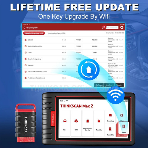 Scanner Automotriz Thinkscan Max 2 Dpf Immo Bi-direccional