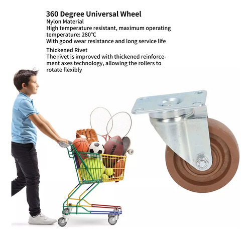 Rotación De 360 Grados, Rotación Única, Rueda Giratoria De 4