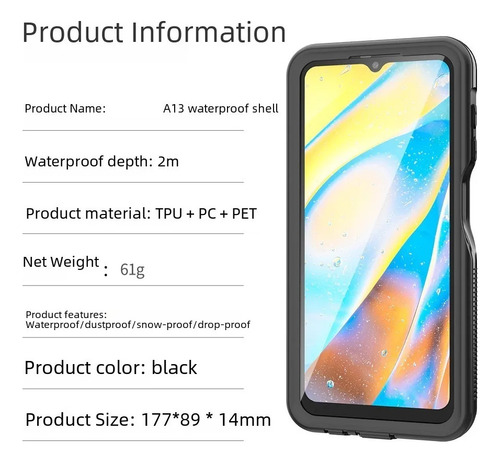 Funda Impermeable For A13-5g, Resistente Al Agua