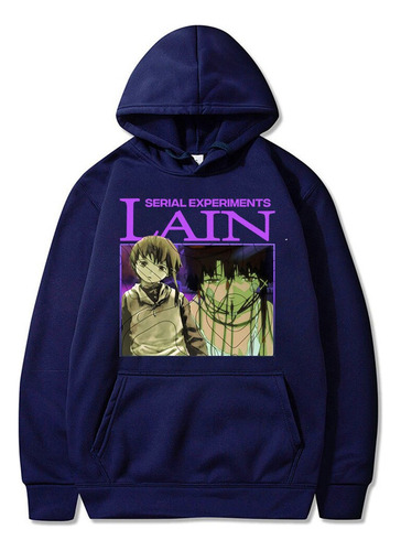 Sudadera Con Capucha De Anime Serial Experiments Lain Para H