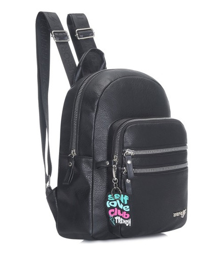 Mochila Pu Con Llavero Mujer Anti Robo Urbana Trendy - 15489