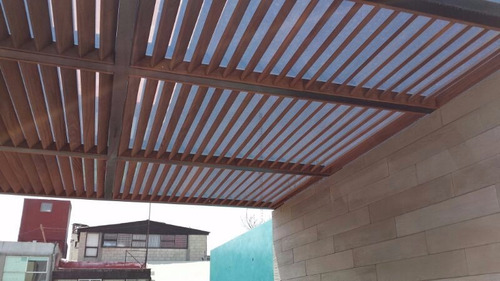 Pergola Moderna  Fusion  Madera Metal Metalica  Sombra 