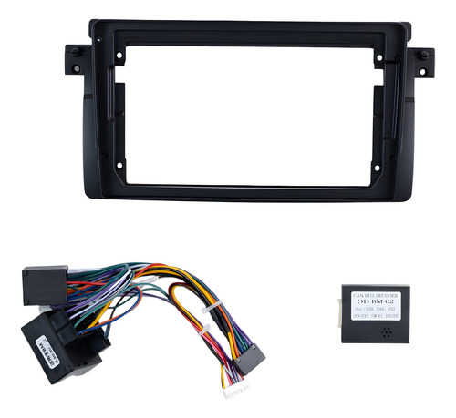 Frente Adaptador Bmw E46 9'' 2 Din 1998/2005+canbus Negro