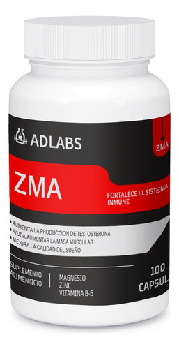 Zma 100 Caps  De Adlabs Zinc Magnesio Vit B6