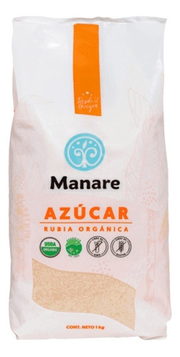 Manare Azúcar Rubia Orgánica Sin Gluten 1 Kg