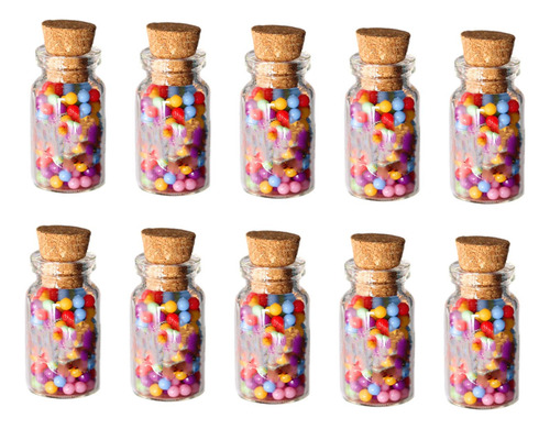 Frascos De Vidrio En Miniatura Para Casa De Macarrón