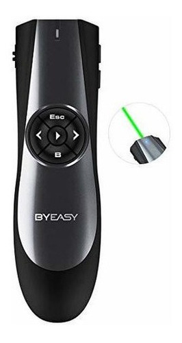 Byeasy Presentation Clicker With Green Laser And Volume